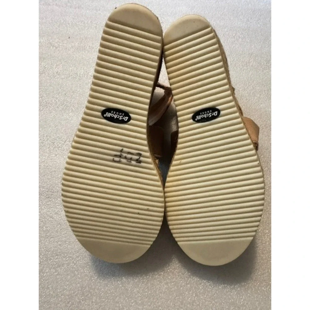 Dr. Scholls Vacay Espadrille Wedge Sandals Tan Textured Platform 10M Womens